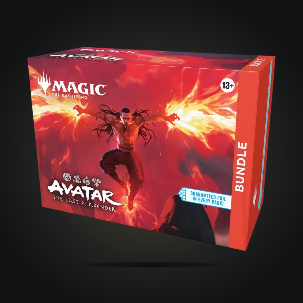 Magic: The Gathering | Avatar: The Last Airbender red Bundle box with firebending artwork