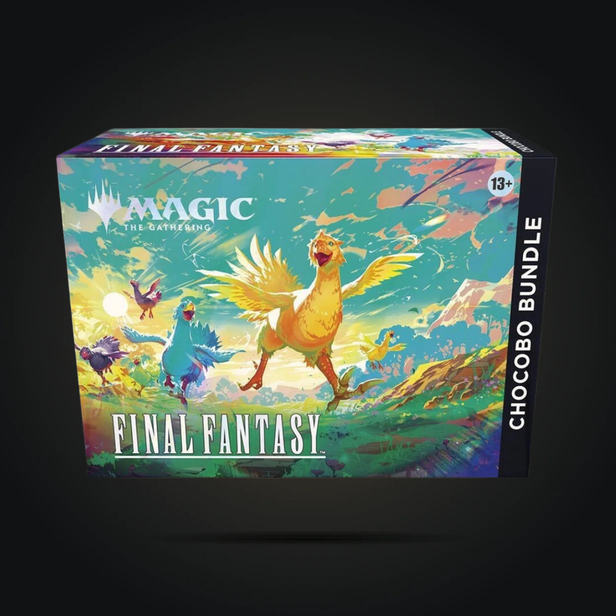 Magic: The Gathering FINAL FANTASY Chocobo Bundle box with Chocobo artwork, front and side view.