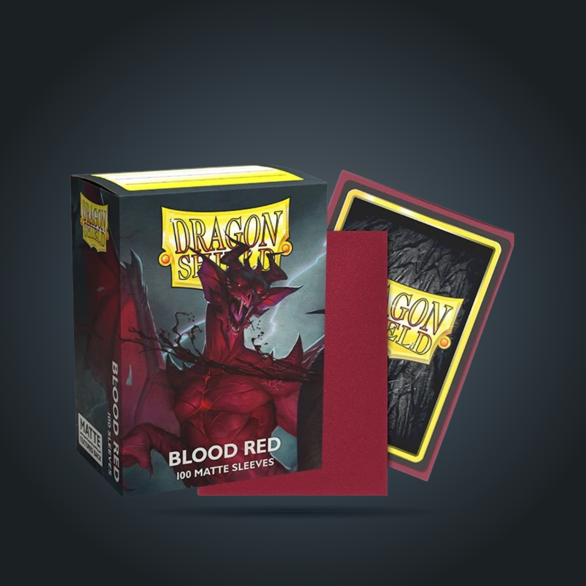 Dragon Shield Matte Blood Red standard-size card sleeves, 100-count box