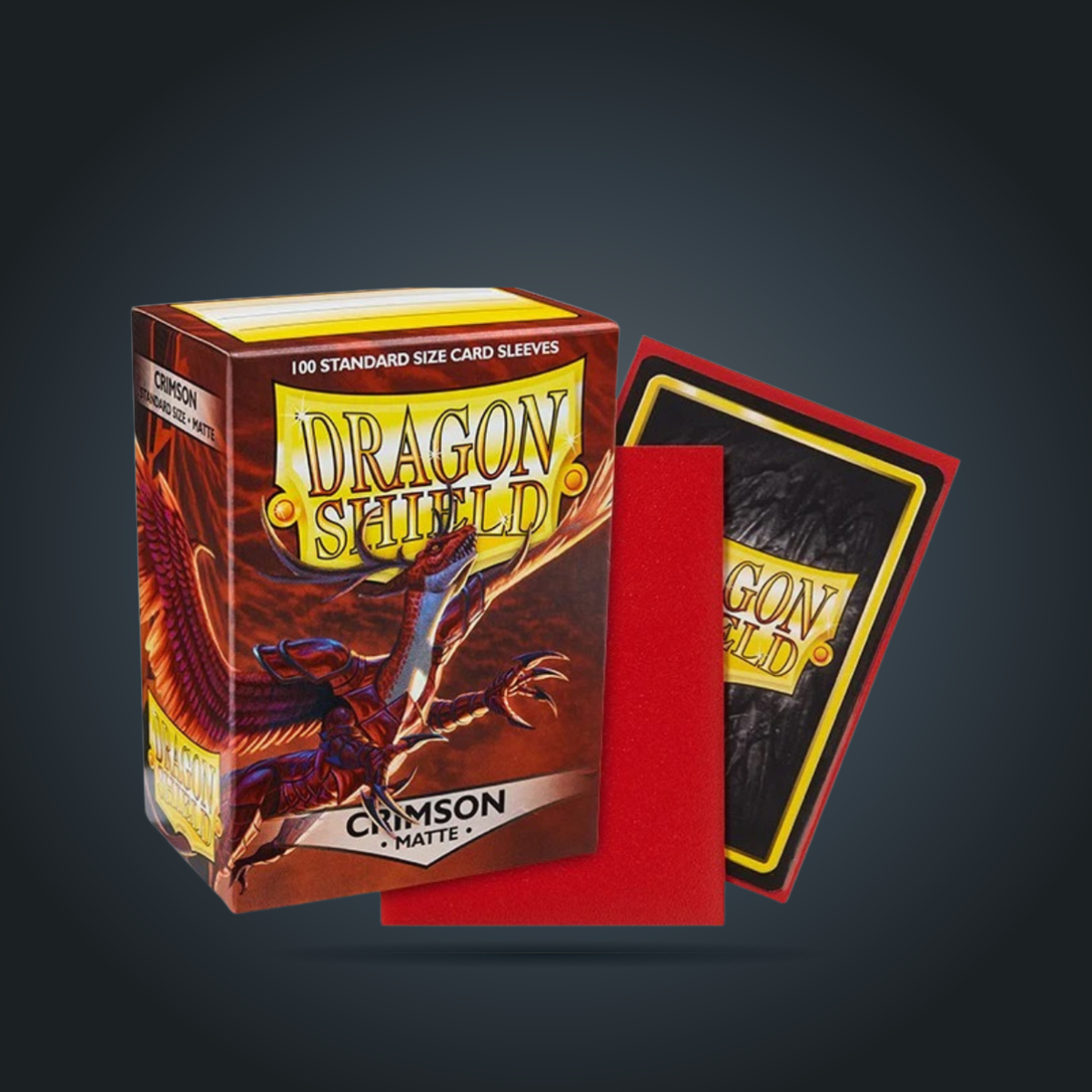 Dragon Shield Matte Crimson standard-size card sleeves, 100-count box