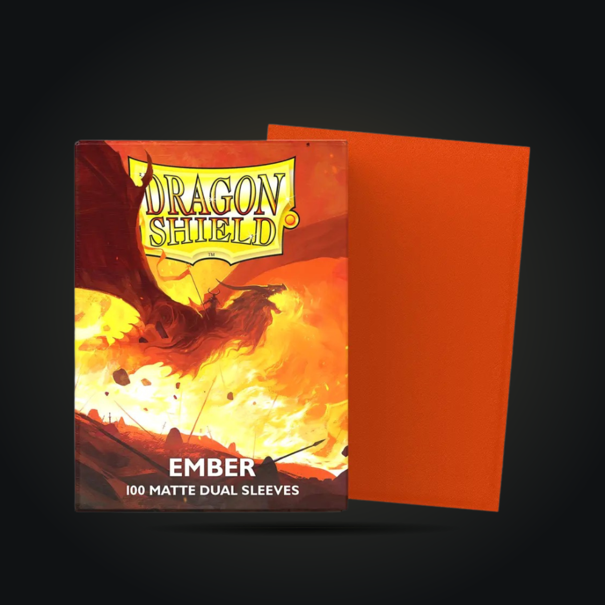 Dragon Shield Matte Dual Ember standard-size card sleeves, 100-count box