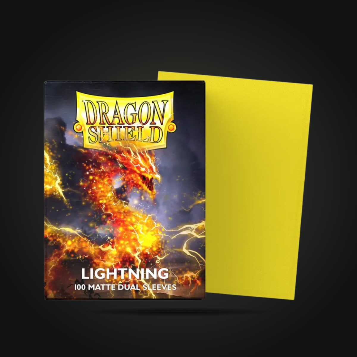 Dragon Shield Matte Dual Lightning standard-size card sleeves, 100-count box