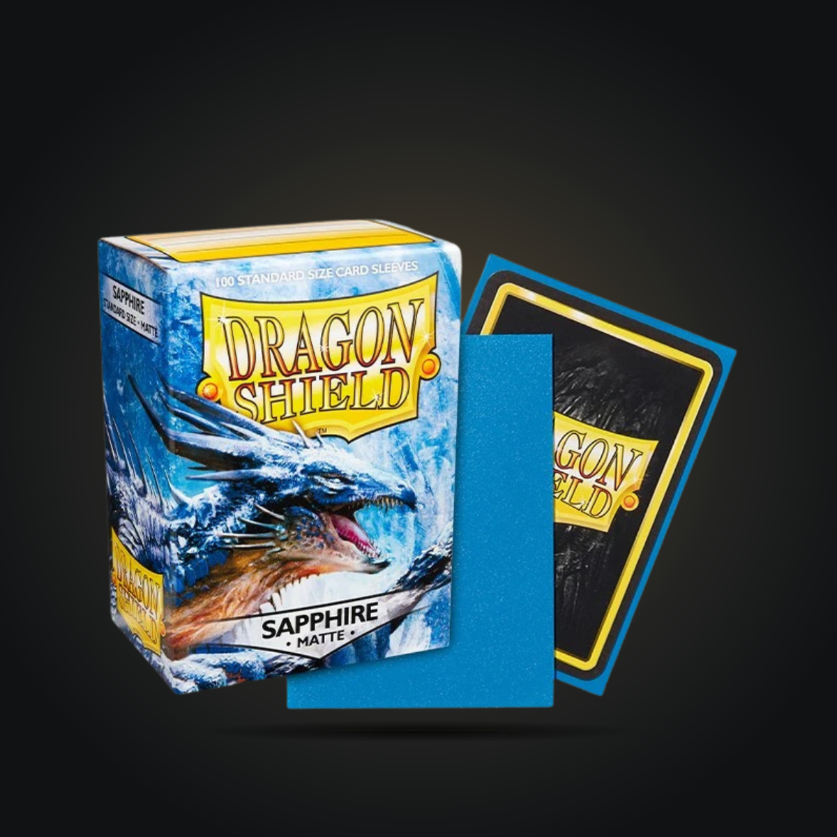 Dragon Shield Matte Sapphire standard-size card sleeves, 100-count box