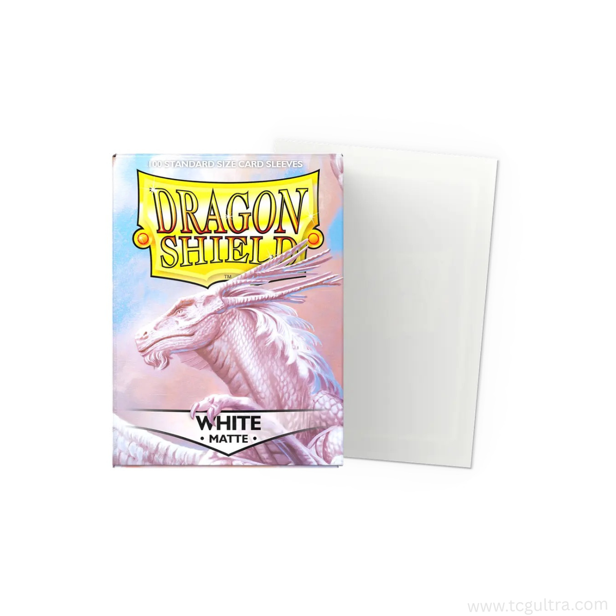 Dragon Shield Matte White Standard Card Sleeves — 100 Count
