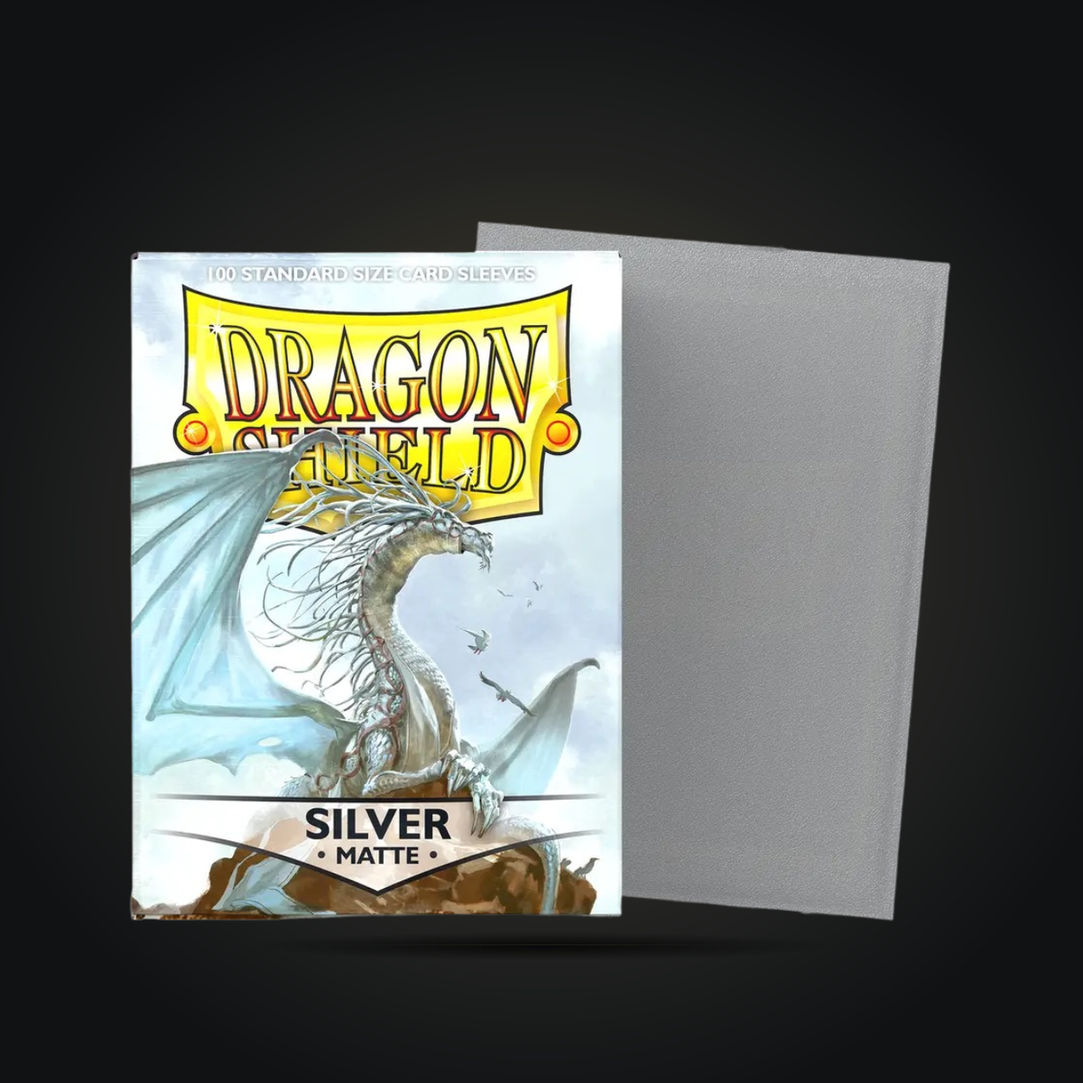 Dragon Shield Matte Silver standard card sleeves, 100-count box