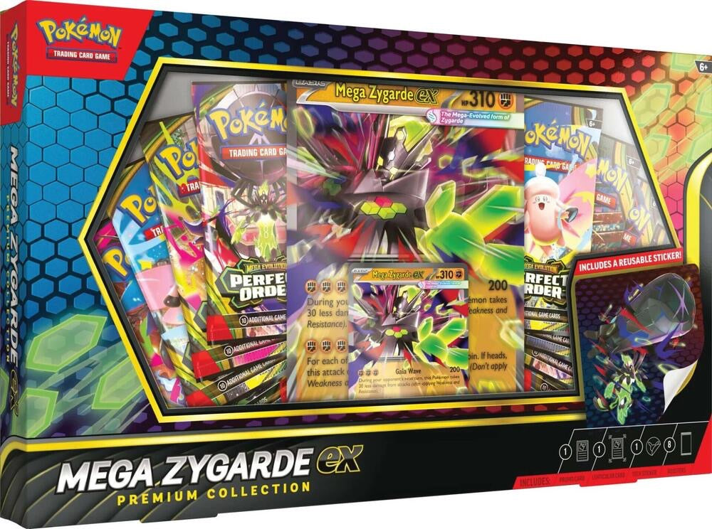 Pokémon TCG Mega Zygarde ex Premium Collection – 8 Booster Packs