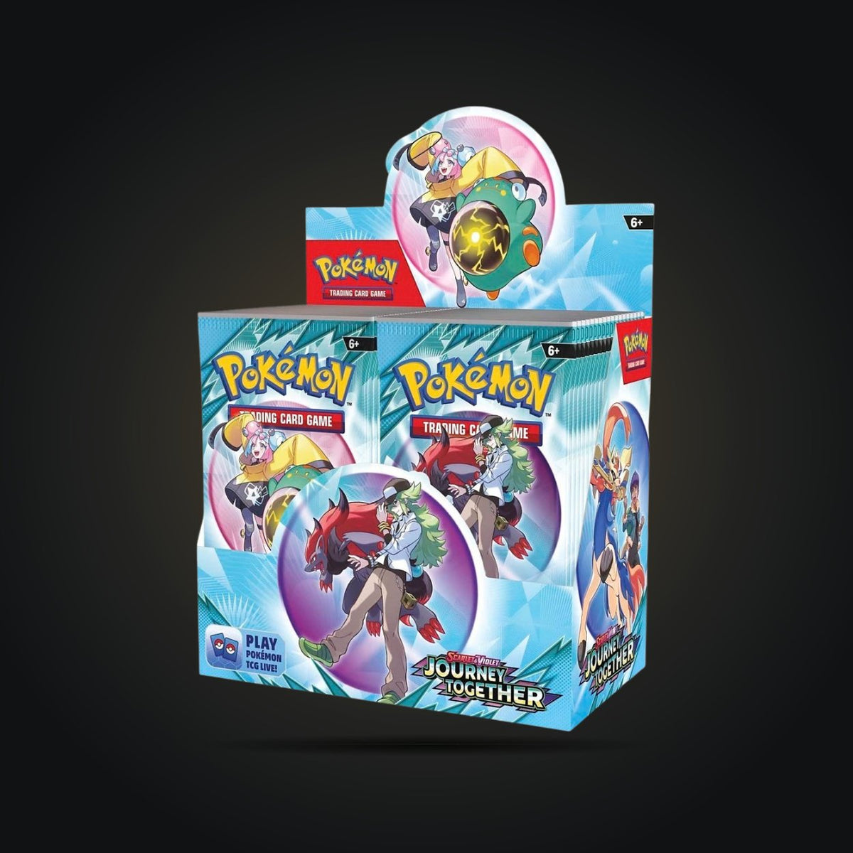 Pokémon TCG Journey Together booster display box with 36 packs