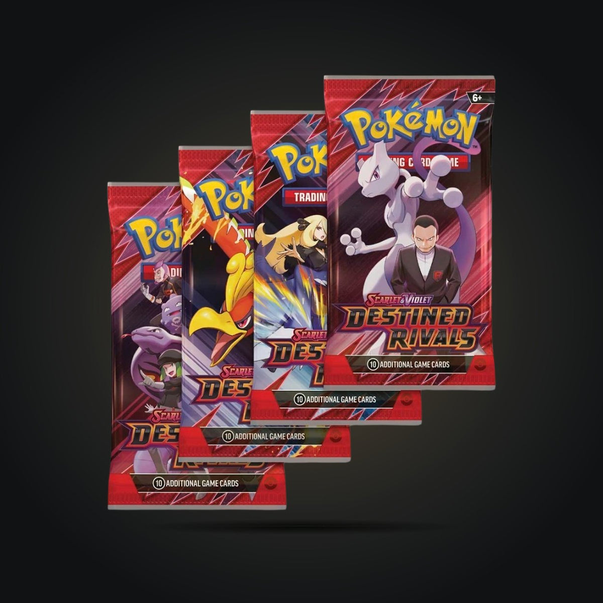 Pokémon TCG: Destined Rivals booster packs with assorted artwork