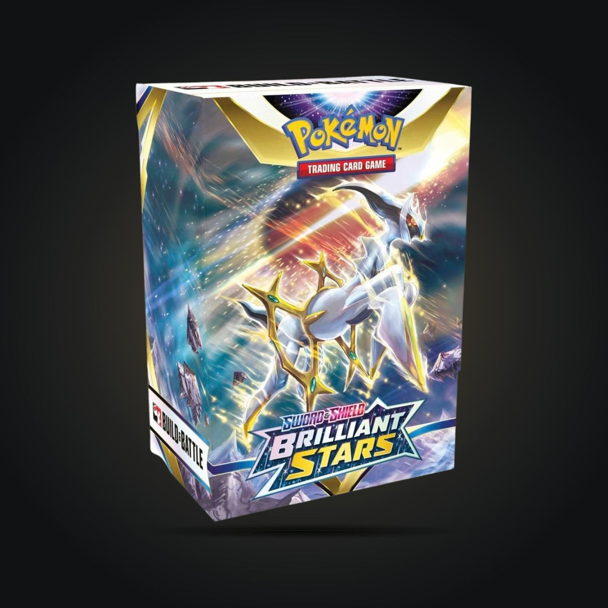 Pokémon TCG: Sword & Shield—Brilliant Stars Build & Battle Box (4 Packs) — box front and side