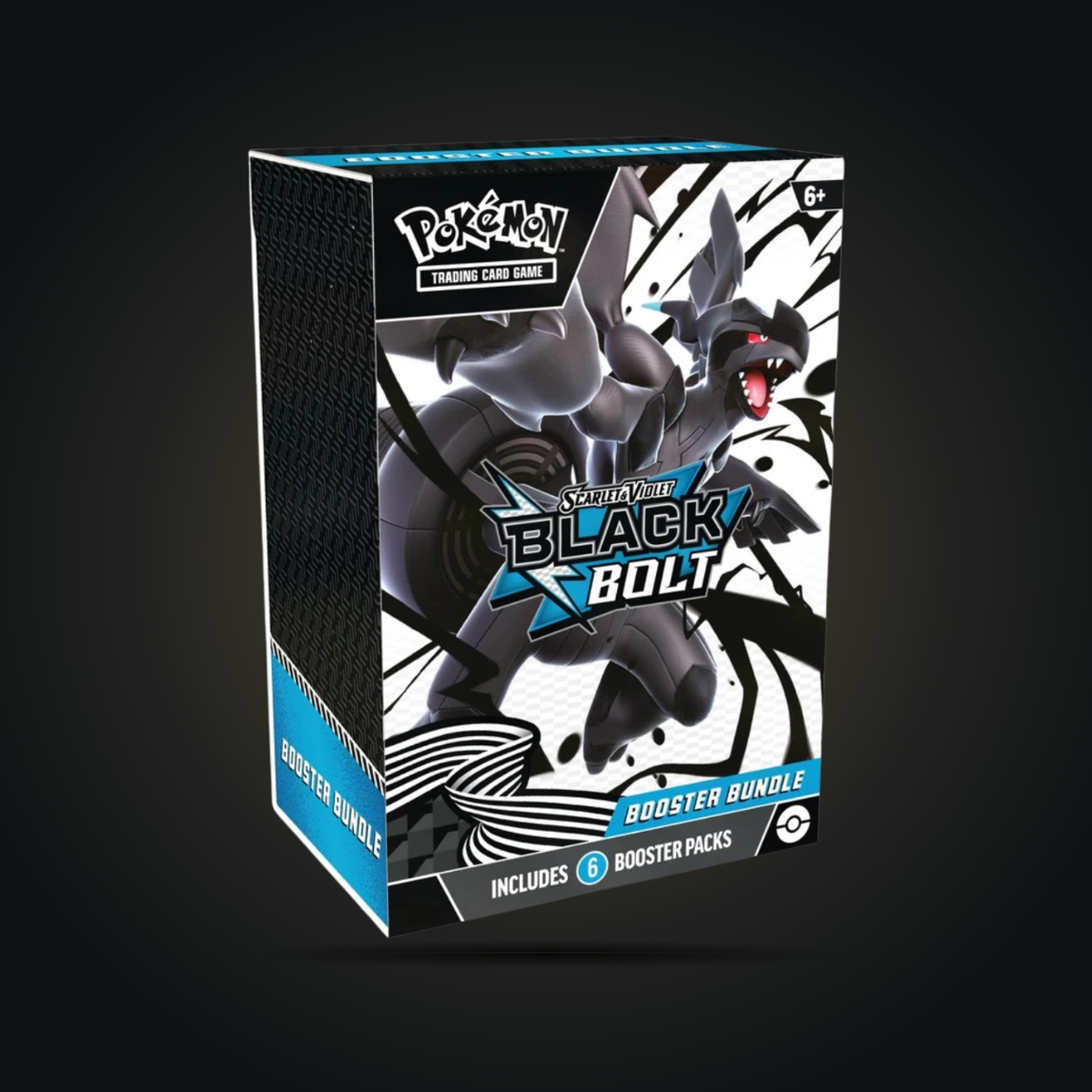 Pokémon TCG: Scarlet & Violet—Black Bolt Booster Bundle (6 Packs) — box front and side