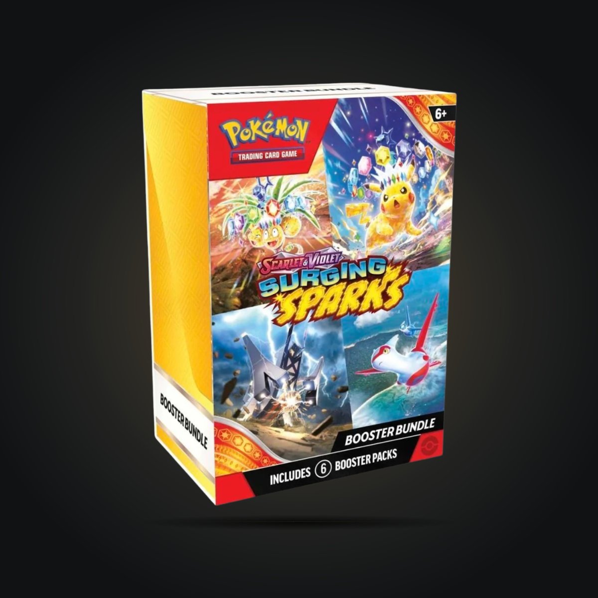 Pokémon TCG: Scarlet & Violet—Surging Sparks Booster Bundle (6 Packs) — box front and side