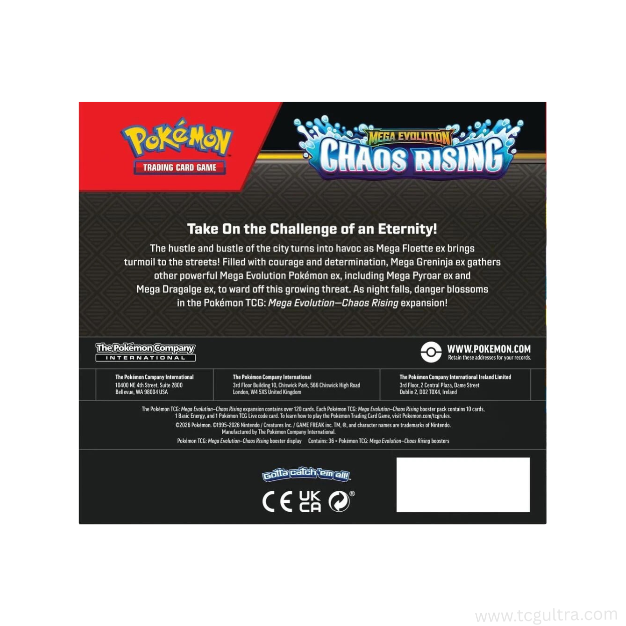 Pokémon TCG Mega Evolution Chaos Rising Booster Box (36 Packs)