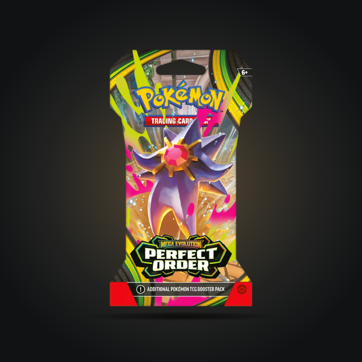 Pokémon TCG Mega Evolution Perfect Order Sleeved Booster Pack with Mega Starmie artwork
