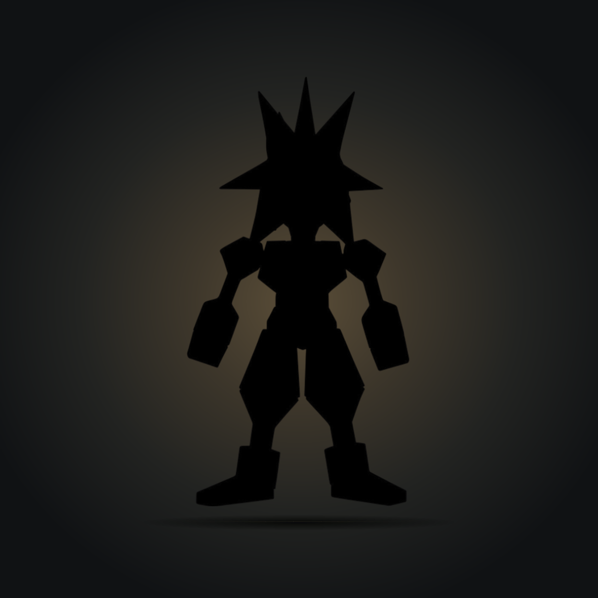 FINAL FANTASY VII Polygon Figure Vol. 2 secret figure shown as a black silhouette.