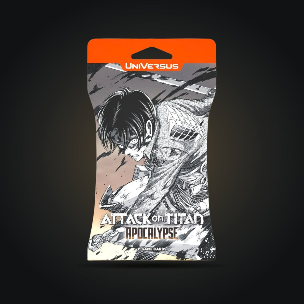 UniVersus: Attack on Titan — Apocalypse Hanging Booster Pack (11 Cards) — hanging pack front
