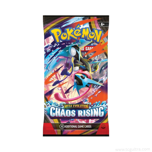 Pokémon TCG Mega Evolution Chaos Rising loose booster pack with Mega Greninja artwork