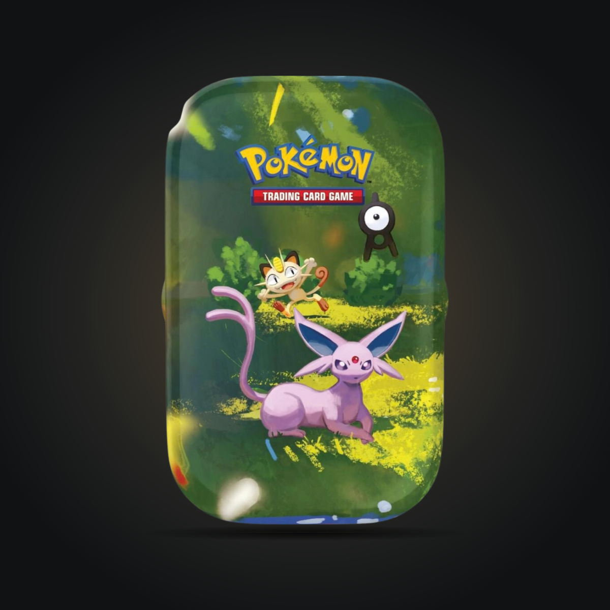 Pokémon 30th Celebration Mini Tin, Espeon artwork example; artwork varies
