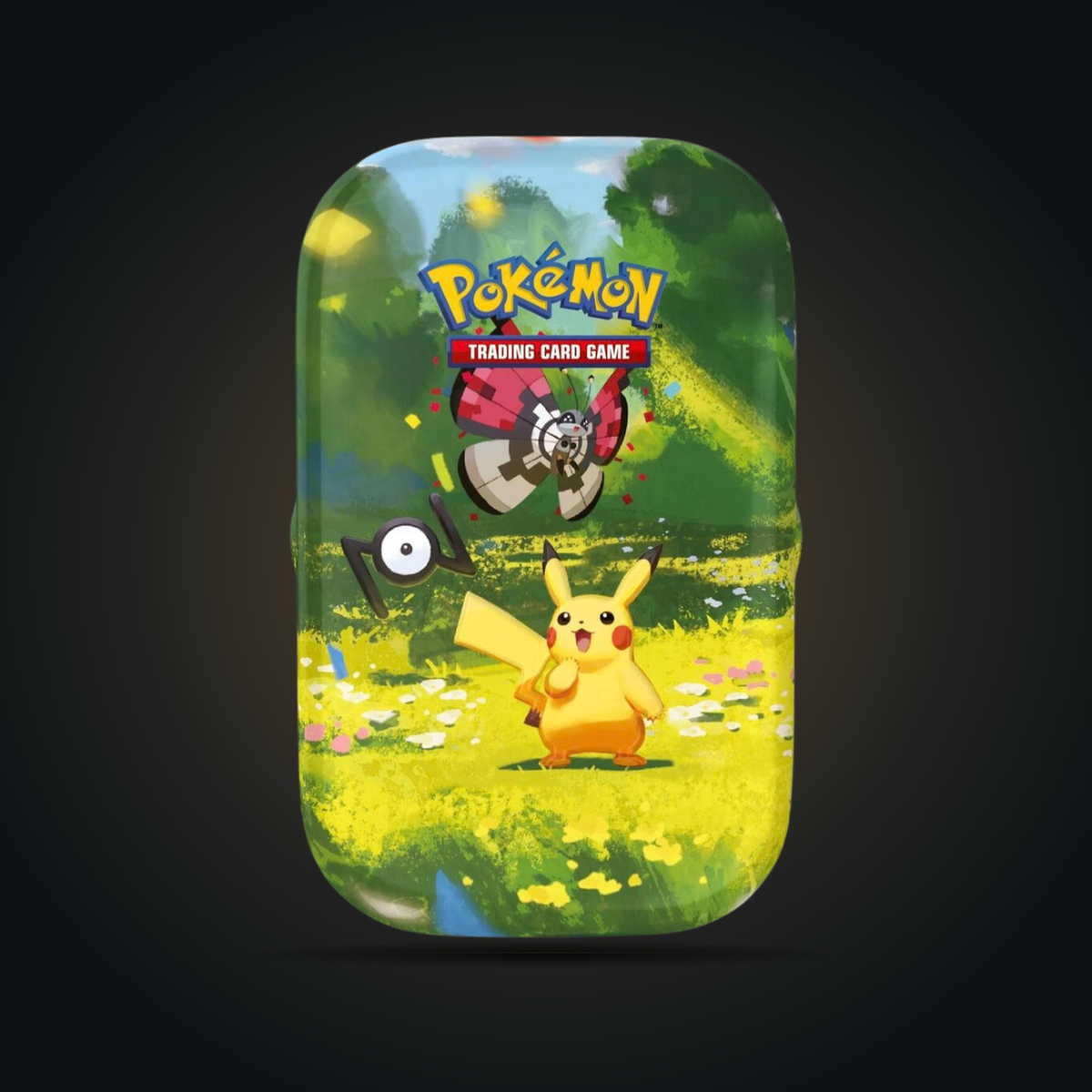 Pokémon 30th Celebration Mini Tin, Pikachu day artwork example; artwork varies