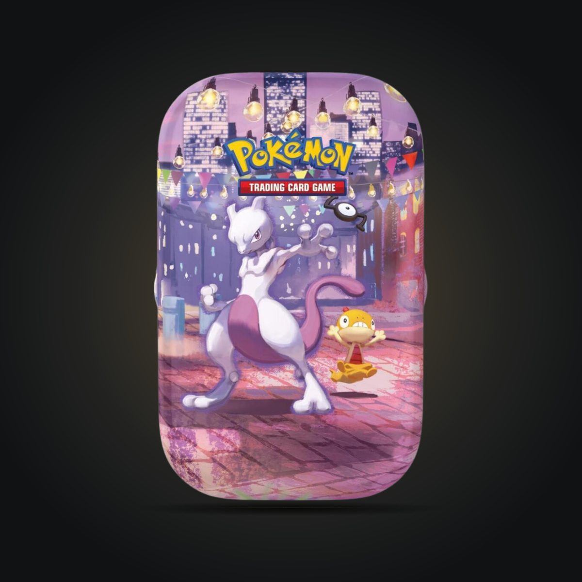 Pokémon 30th Celebration Mini Tin, Mewtwo artwork example; artwork varies