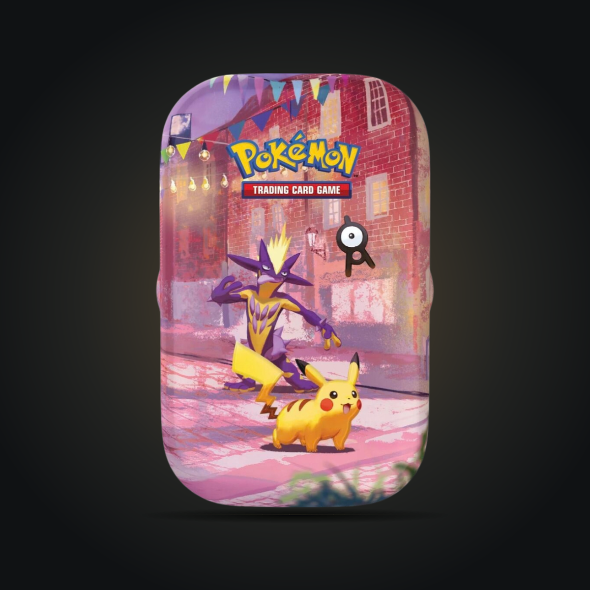 Pokémon 30th Celebration Mini Tin, Pikachu night artwork example; artwork varies