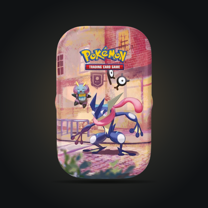 Pokémon 30th Celebration Mini Tin, Greninja artwork example; artwork varies