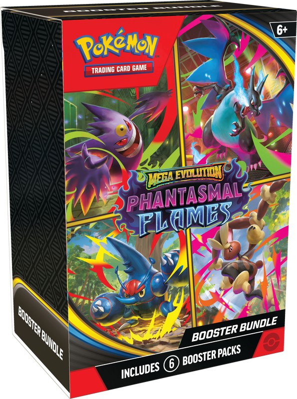Pokémon TCG Mega Evolutions Phantasmal Flames Booster Bundle (6 Packs)