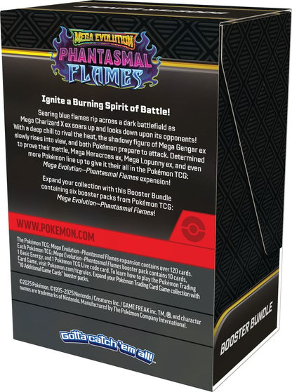 Pokémon TCG Mega Evolutions Phantasmal Flames Booster Bundle (6 Packs)