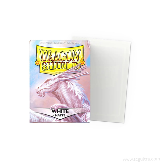 [On Backorder] Dragon Shield Standard Card Sleeves (100ct) - Matte White