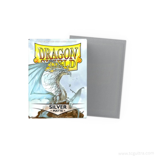 Dragon Shield Standard Card Sleeves (100ct) - Matte Silver