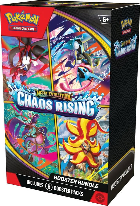 Pokémon TCG Mega Evolution Chaos Rising Booster Bundle (6 Packs)