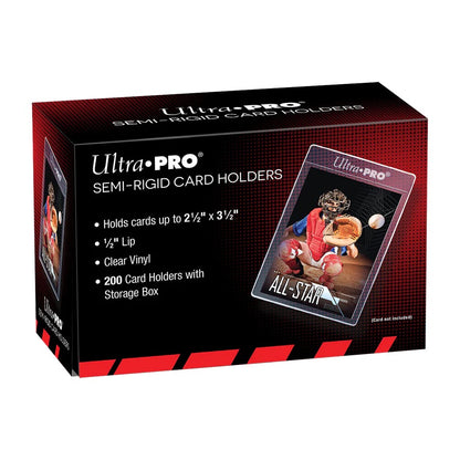 Ultra PRO Semi-Rigid Card Holders 200ct 1/2" Lip – Standard Size Grading Sleeves