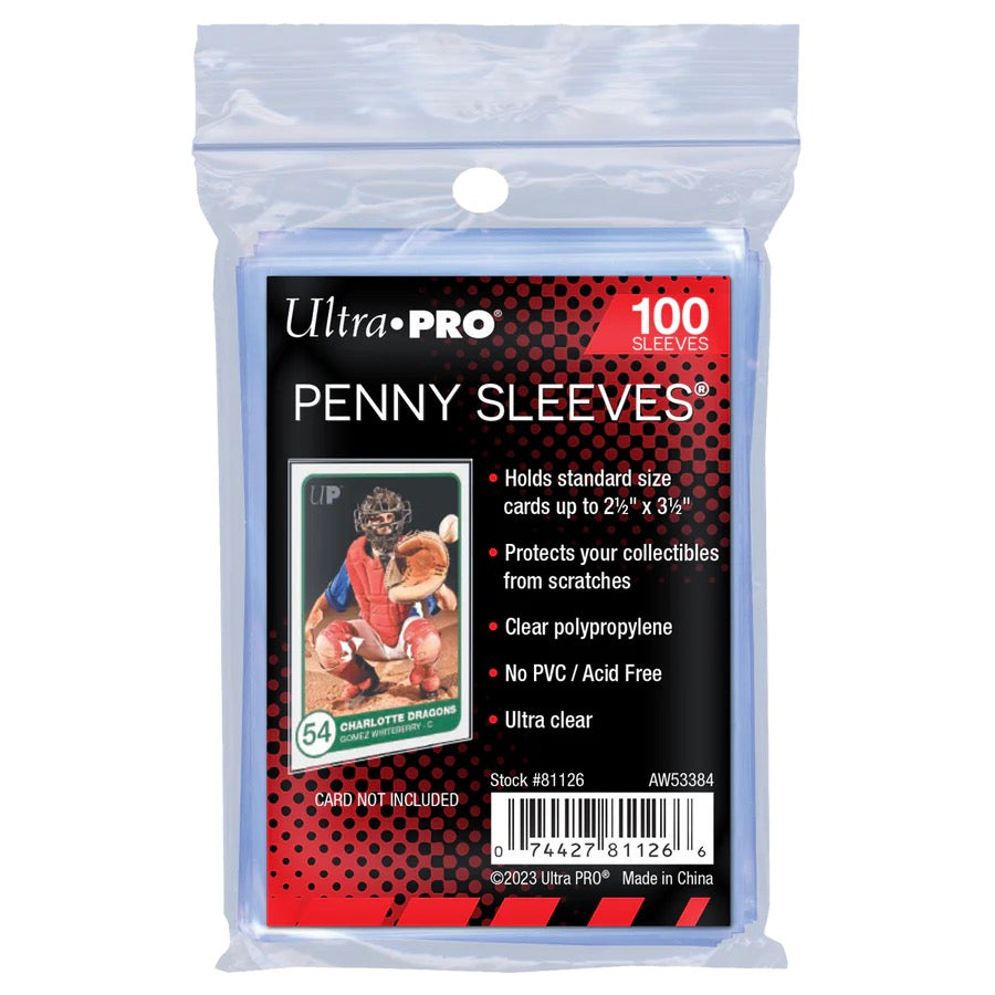 Ultra PRO Standard 2.5" x 3.5" Soft Sleeves (Penny Sleeves) – 100 Count