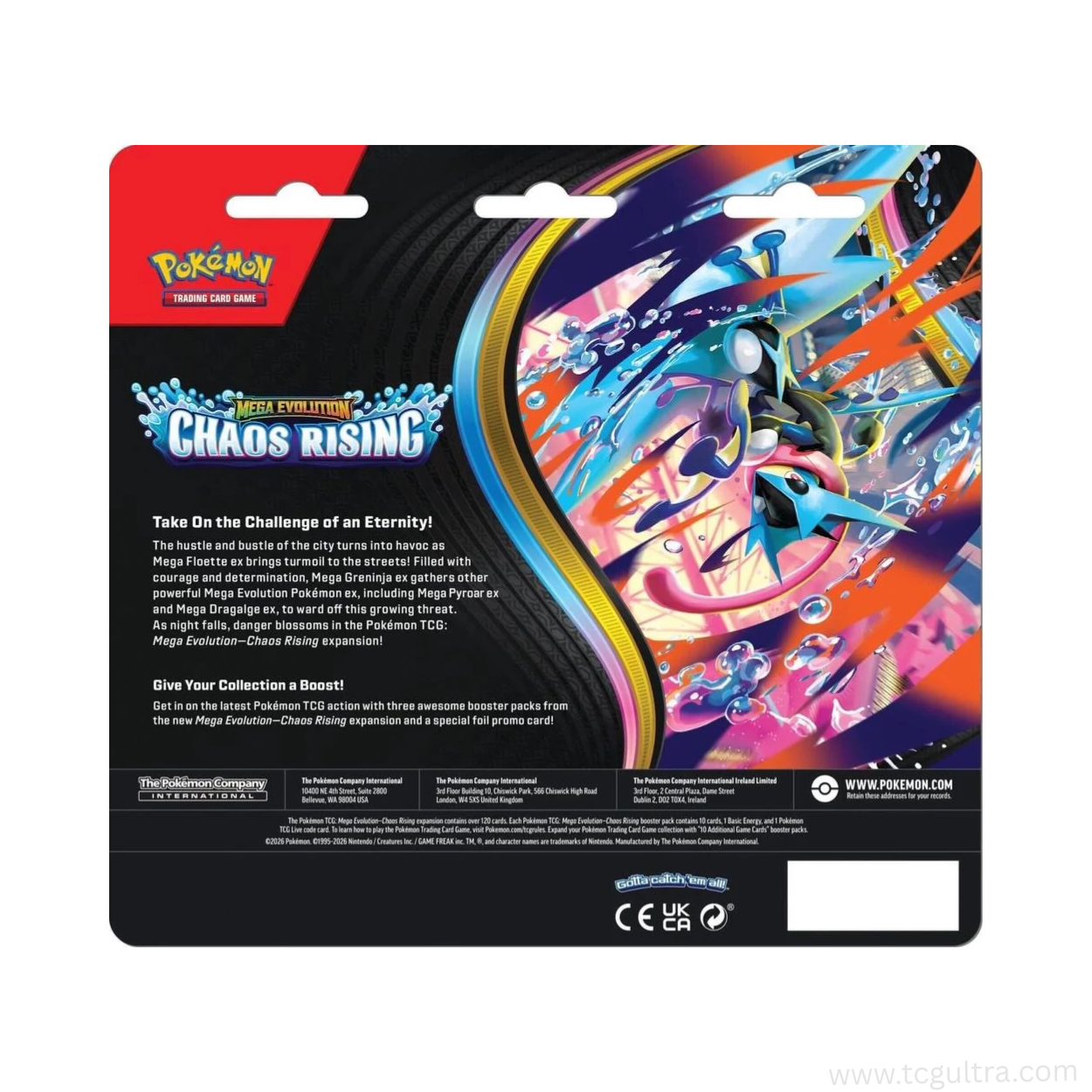 Pokémon TCG Mega Evolution Chaos Rising 3-Pack Blister