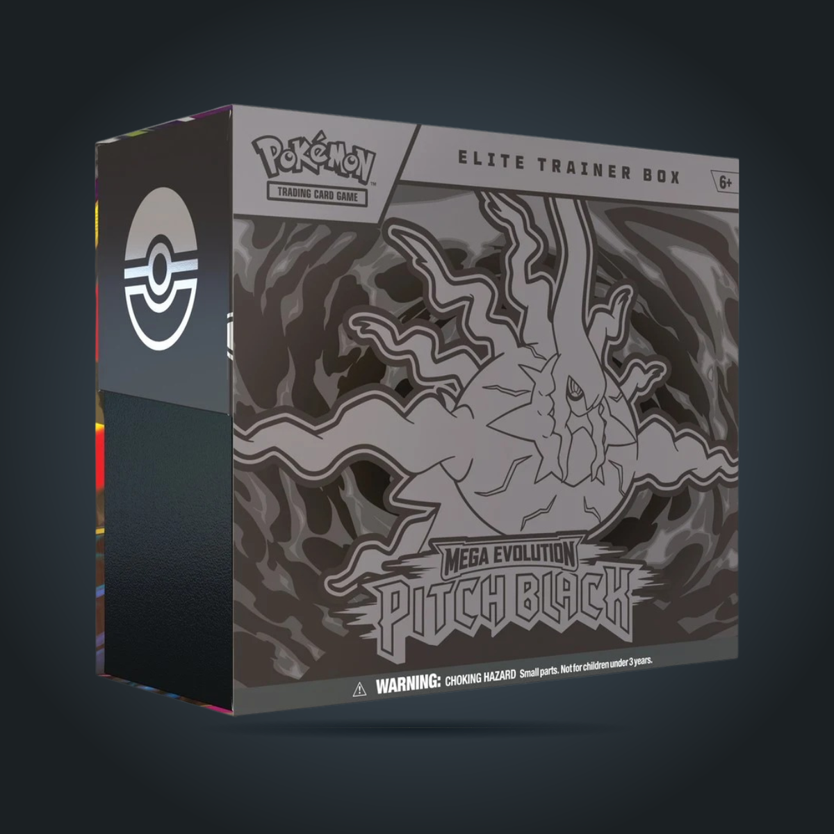 Pokémon TCG Mega Evolution Pitch Black Elite Trainer Box with Mega Darkrai artwork