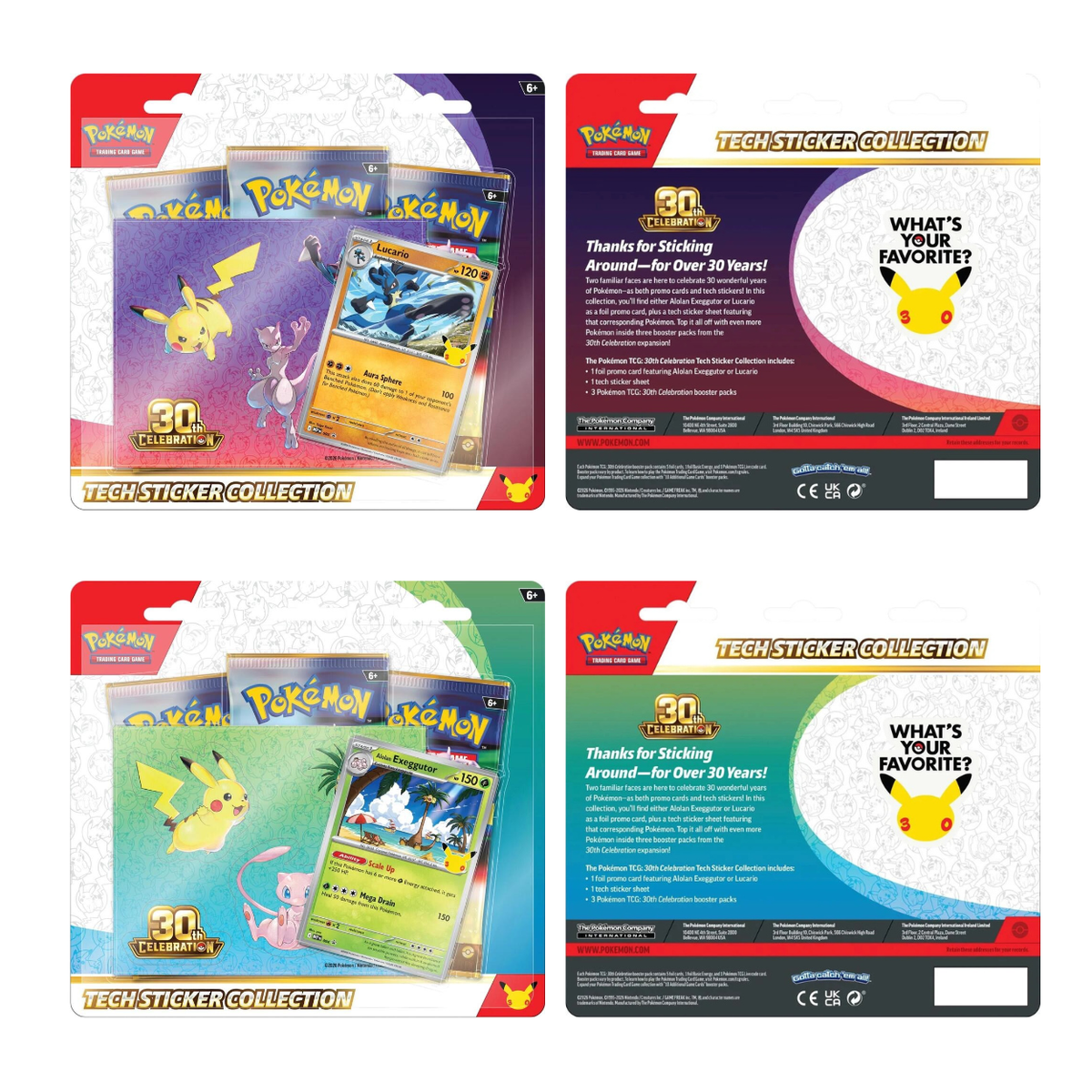 Pokémon TCG: 30th Celebration Tech Sticker Collection