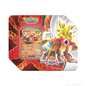 Pokémon TCG Paradox Destinies Tin featuring Gouging Fire ex