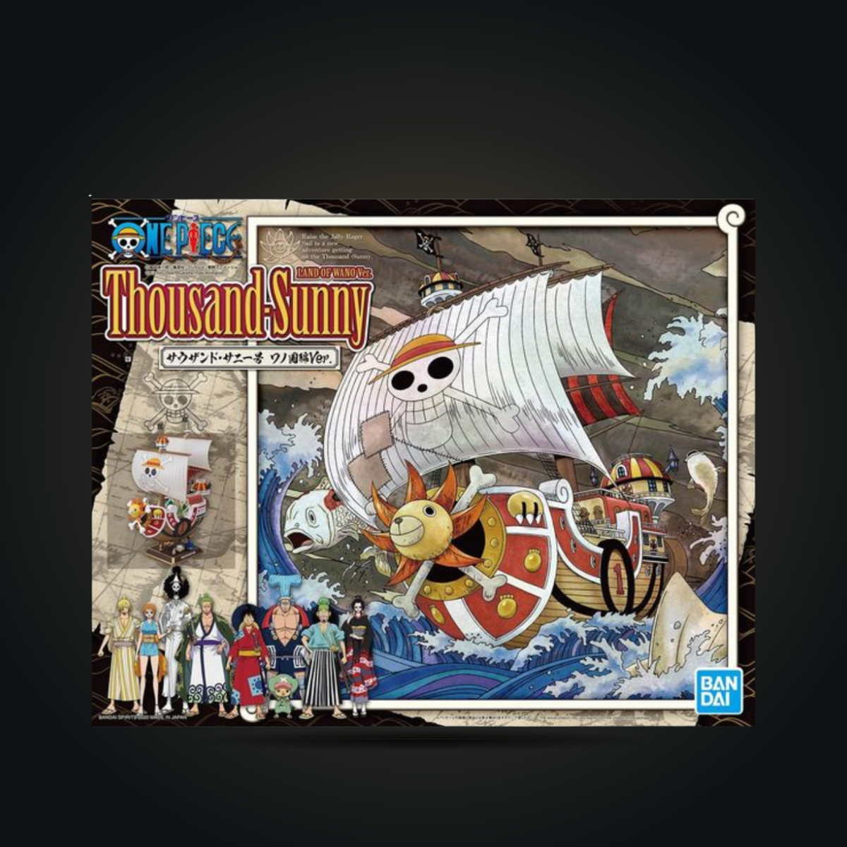 Bandai One Piece Thousand Sunny Land of Wano Version model kit box